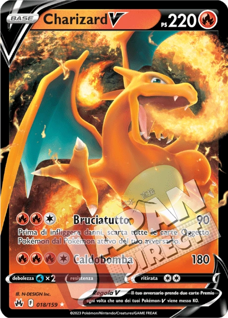 (CRZ 018/159) Charizard V  Double Rare