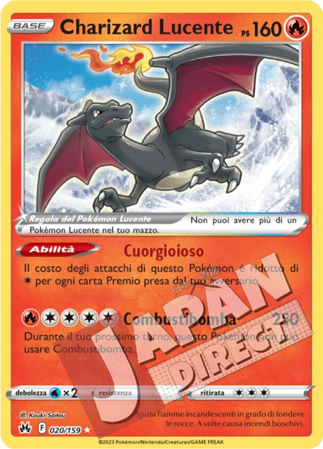 (CRZ 020/159) Charizard Lucente  Holo