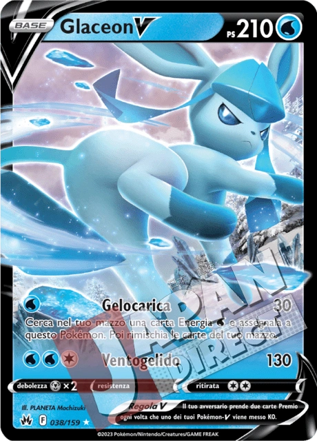 (CRZ 038/159) Glaceon V  Double Rare