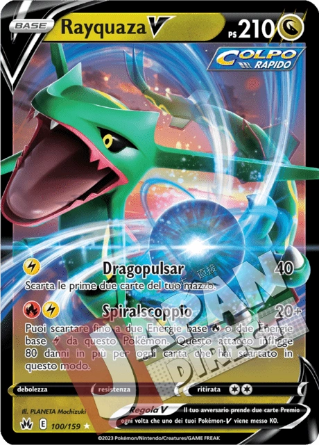 (CRZ 100/159) Rayquaza V  Double Rare