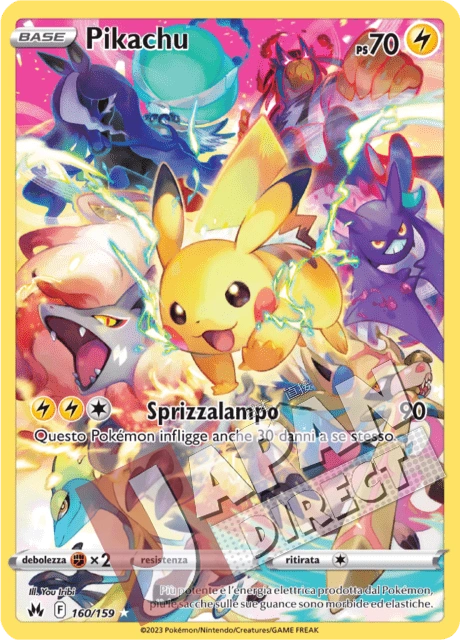 (CRZ 160/159) Pikachu  Rara Segreta