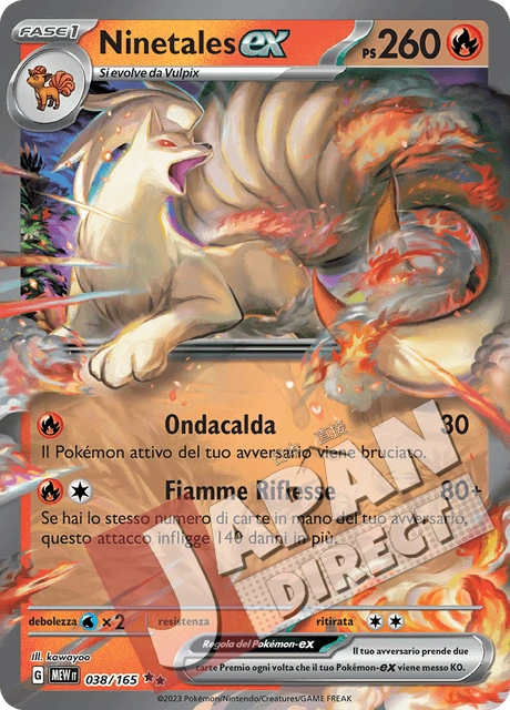 (MEW 038/165) Ninetales-ex  Double Rare