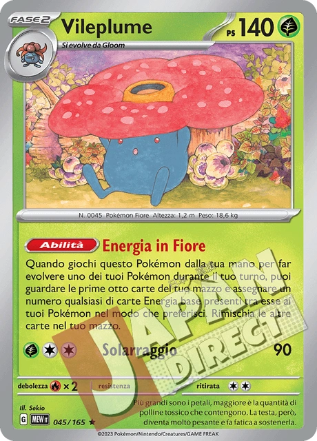 (MEW 045/165) Vileplume  Rara