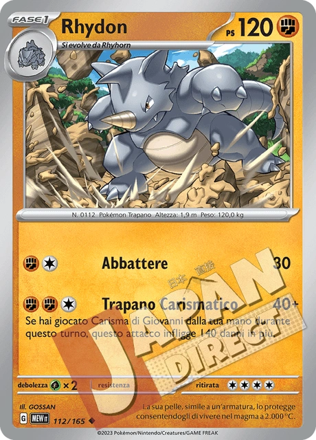 (MEW 112/165) Rhydon  Non Comune