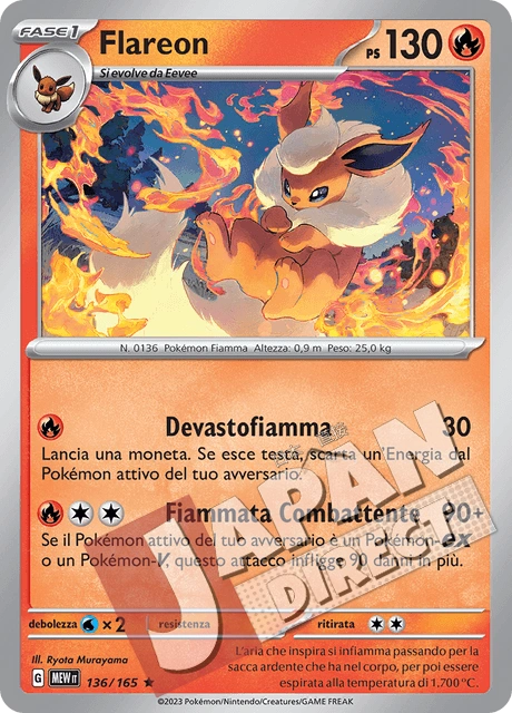 (MEW 136/165) Flareon  Rara