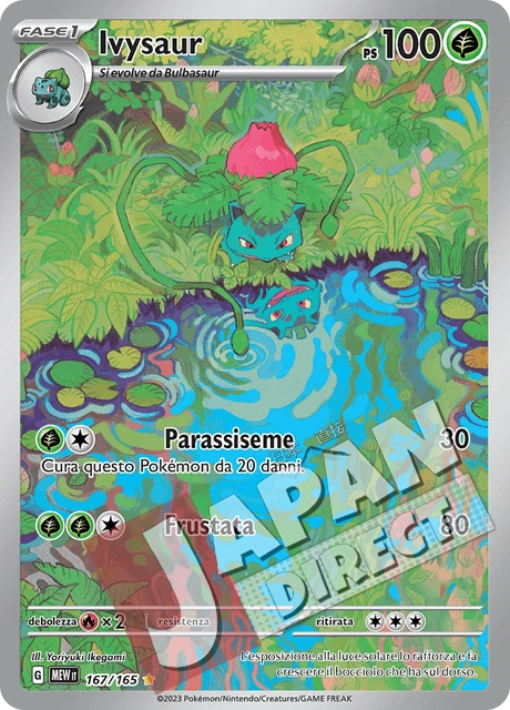 (MEW 167/165) Ivysaur  Illustrazione Rara