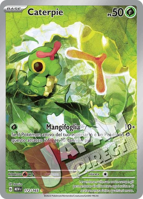 (MEW 172/165) Caterpie  Illustrazione Rara
