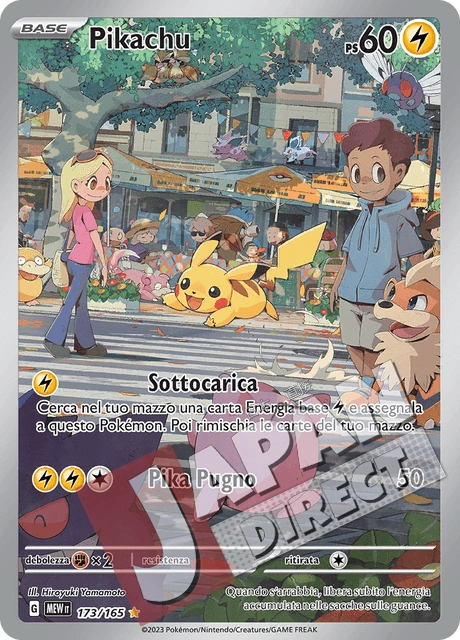 (MEW 173/165) Pikachu  Illustrazione Rara
