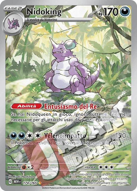 (MEW 174/165) Nidoking  Illustrazione Rara