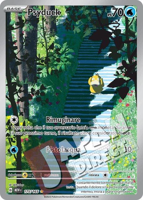(MEW 175/165) Psyduck  Illustrazione Rara