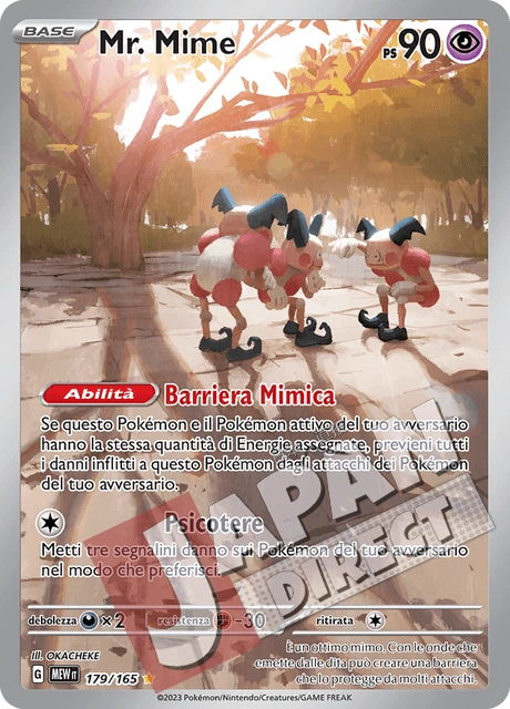 (MEW 179/165) Mr. Mime  Illustrazione Rara