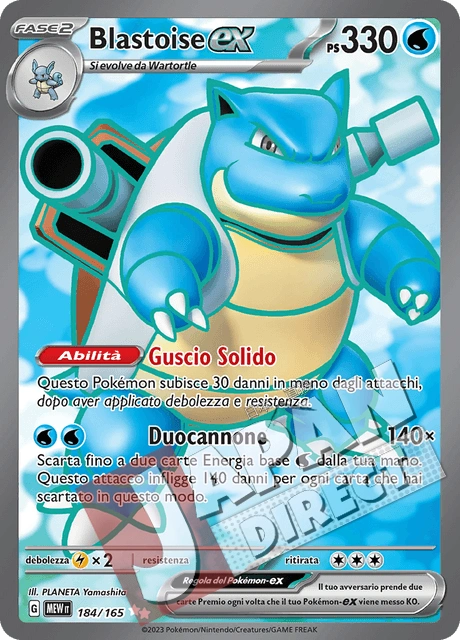 (MEW 184/165) Blastoise-ex  Full Art