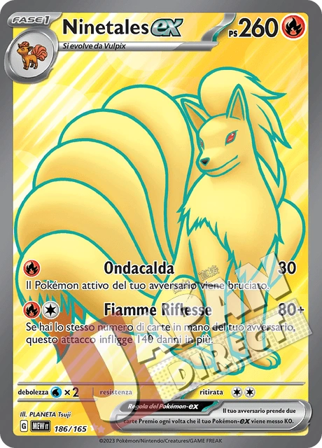 (MEW 186/165) Ninetales-ex  Full Art