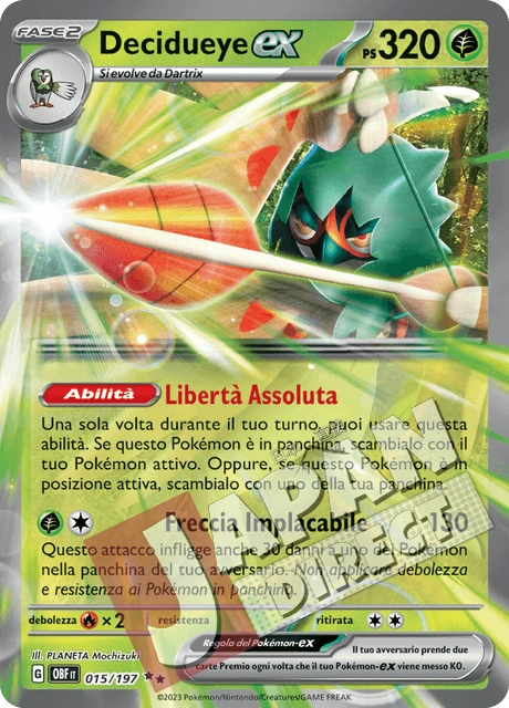 (OBF 015/197) Decidueye-ex  Double Rare