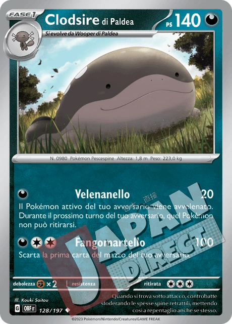 (OBF 128/197) Clodsire di Paldea  Non Comune