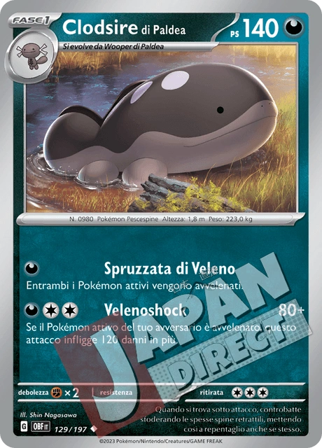 (OBF 129/197) Clodsire di Paldea  Non Comune