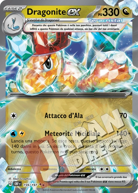 (OBF 159/197) Dragonite-ex Teracristal Double Rare