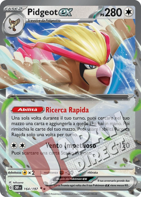 (OBF 164/197) Pidgeot-ex  Double Rare