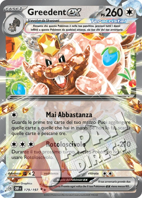 (OBF 179/197) Greedent-ex Teracristal Double Rare