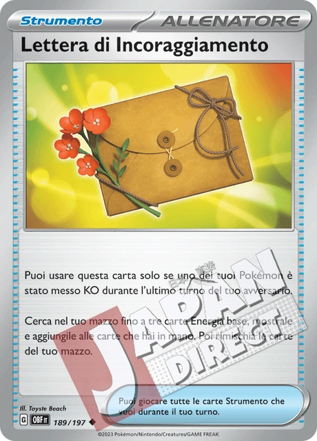 (OBF 189/197) Lettera di Incoraggiamento  Non Comune