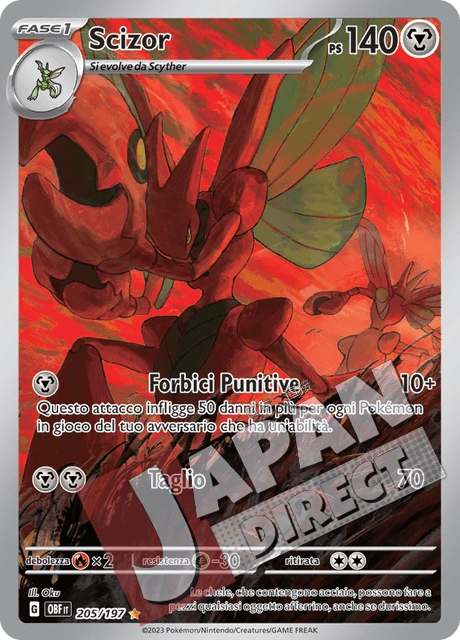 (OBF 205/197) Scizor  Illustrazione Rara