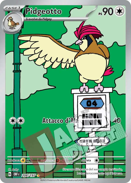(OBF 208/197) Pidgeotto  Illustrazione Rara