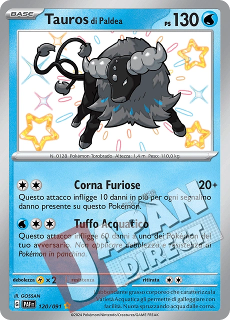 (PAF 120/091) Tauros di Paldea  Shiny