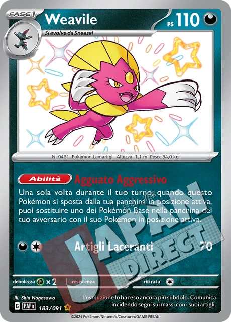 (PAF 183/091) Weavile  Shiny