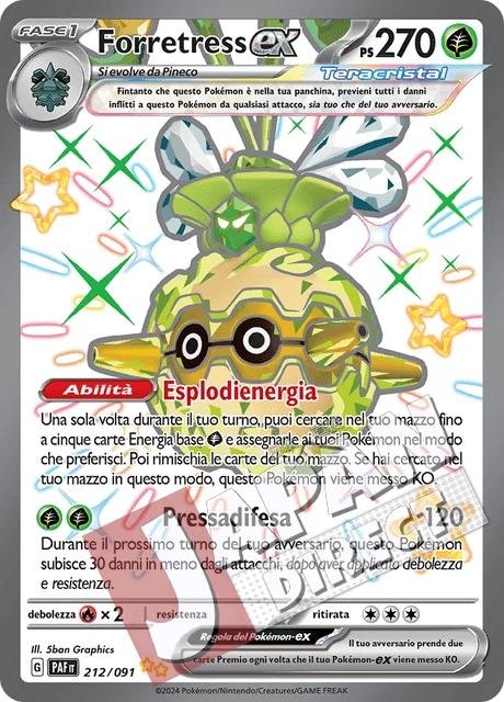 (PAF 212/091) Forretress-ex Teracristal Ultrarara Shiny Full Art