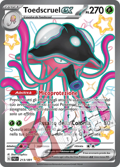 (PAF 213/091) Toedscruel-ex  Ultrarara Shiny Full Art