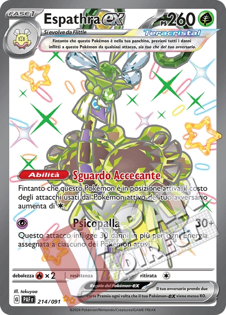 (PAF 214/091) Espathra-ex Teracristal Ultrarara Shiny Full Art