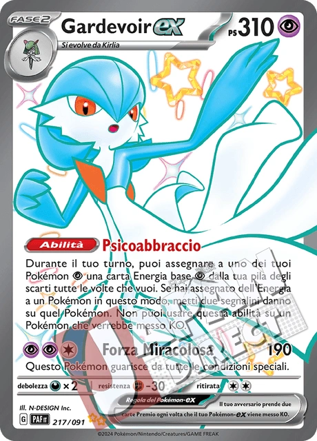 (PAF 217/091) Gardevoir-ex  Ultrarara Shiny Full Art