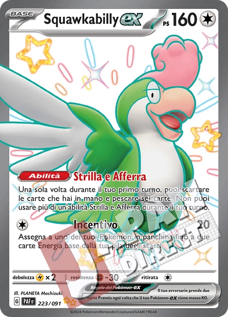 (PAF 223/091) Squawkabilly-ex  Ultrarara Shiny Full Art