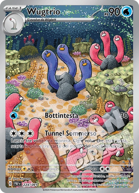 (PAF 224/091) Wugtrio  Illustrazione Rara