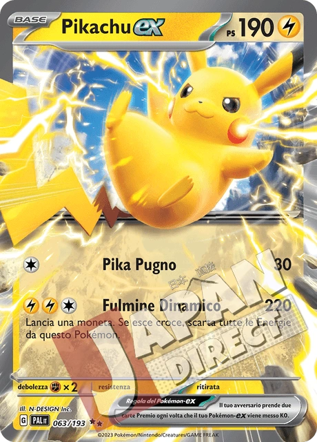 (PAL 063/193) Pikachu-ex  Double Rare