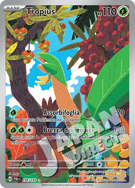 (PAL 195/193) Tropius  Illustrazione Rara