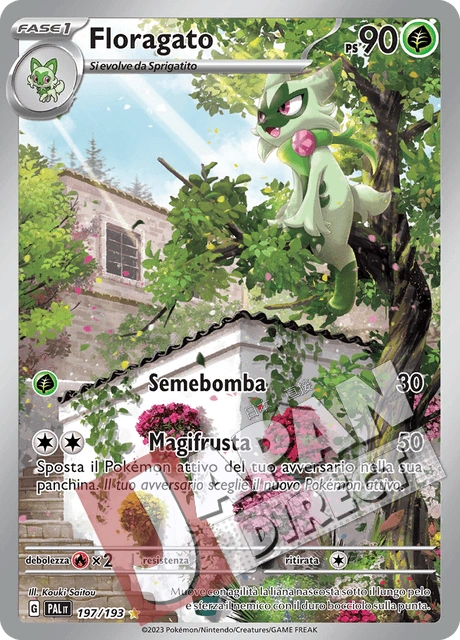 (PAL 197/193) Floragato  Illustrazione Rara