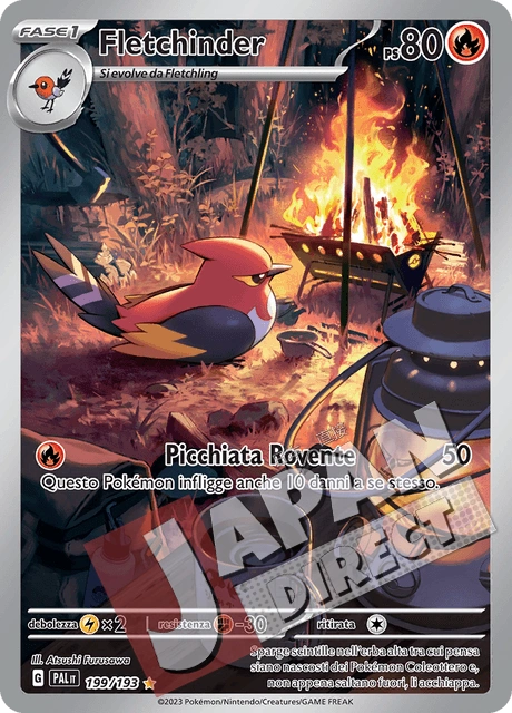 (PAL 199/193) Fletchinder  Illustrazione Rara