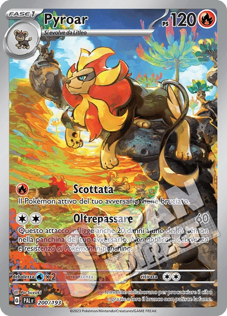 (PAL 200/193) Pyroar  Illustrazione Rara