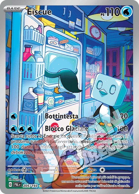 (PAL 205/193) Eiscue  Illustrazione Rara