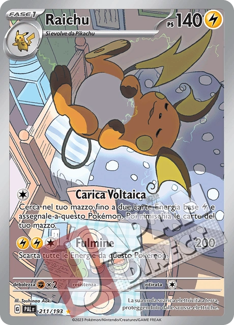(PAL 211/193) Raichu  Illustrazione Rara