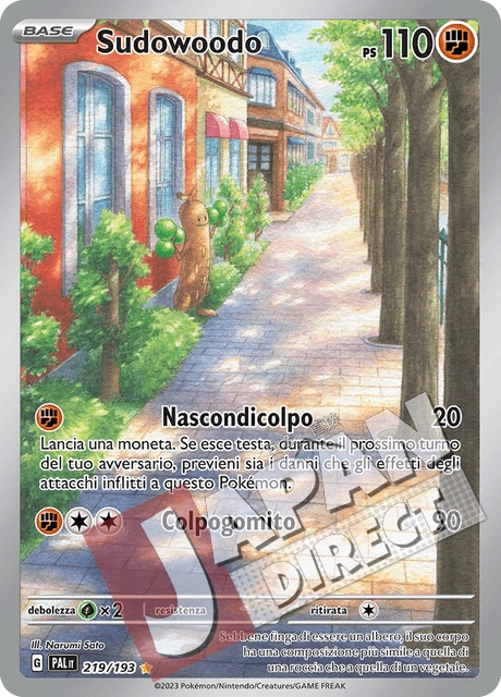 (PAL 219/193) Sudowoodo  Illustrazione Rara