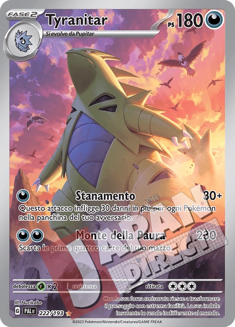 (PAL 222/193) Tyranitar  Illustrazione Rara