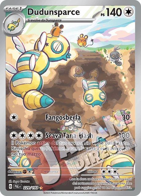 (PAL 229/193) Dudunsparce  Illustrazione Rara