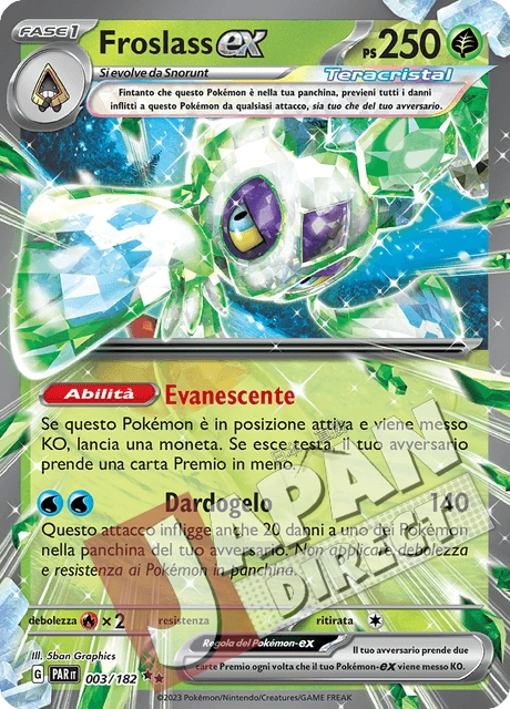 (PAR 003/182) Froslass-ex Teracristal Double Rare