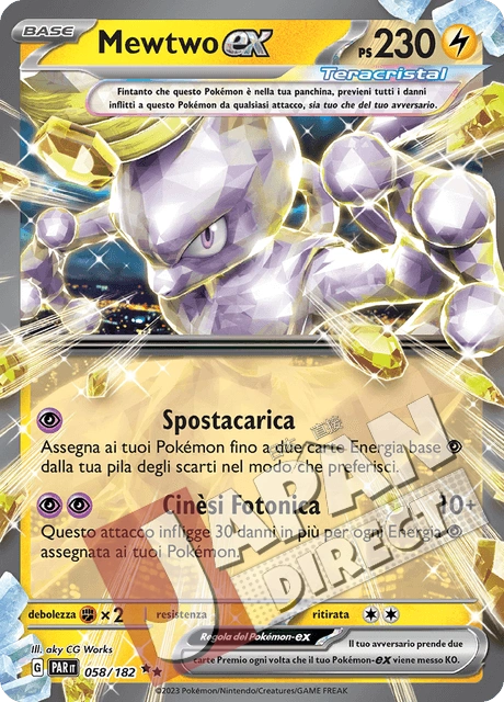 (PAR 058/182) Mewtwo-ex Teracristal Double Rare