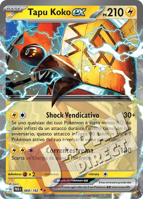 (PAR 068/182) Tapu Koko-ex  Double Rare