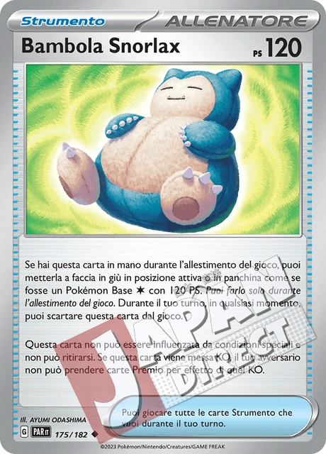 (PAR 175/182) Bambola Snorlax  Non Comune