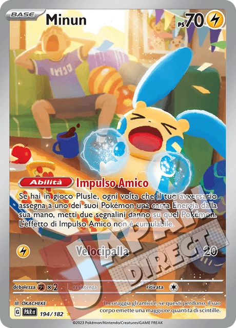 (PAR 194/182) Minun  Illustrazione Rara