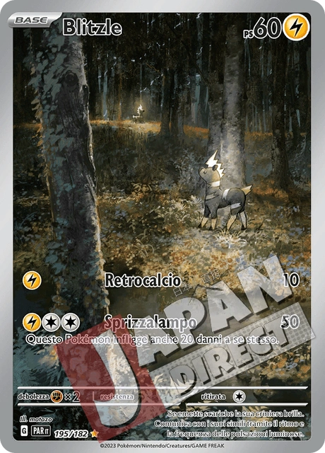 (PAR 195/182) Blitzle  Illustrazione Rara